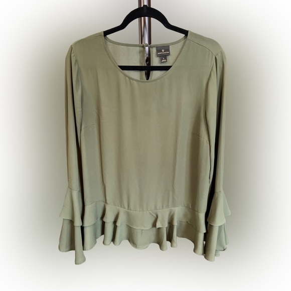 Worthington - Bell Sleeve Ruffled Blouse - Picture 1 of 3